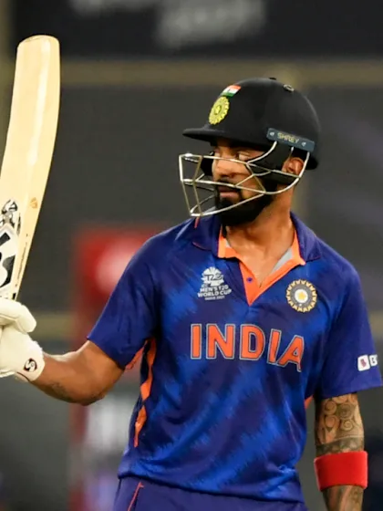 Logo of KL Rahul races to 50 in 18 balls