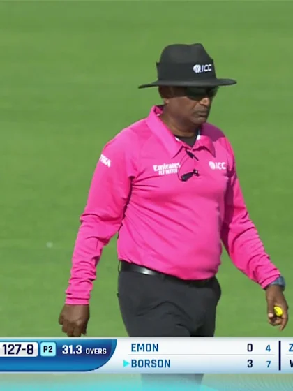 Logo of Azan Awais with a Run Out vs. Bangladesh