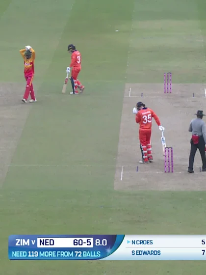 Noah Croes - Wicket - Netherlands vs Zimbabwe
