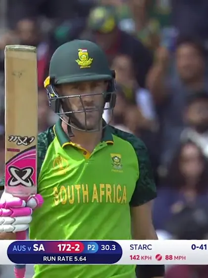 CWC19: AUS v SA - Du Plessis brings up his first century of CWC19