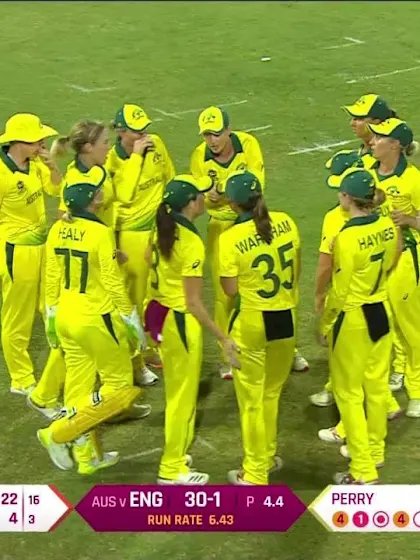 Logo of AUS v ENG: Georgia Wareham direct hit sends back Amy Jones