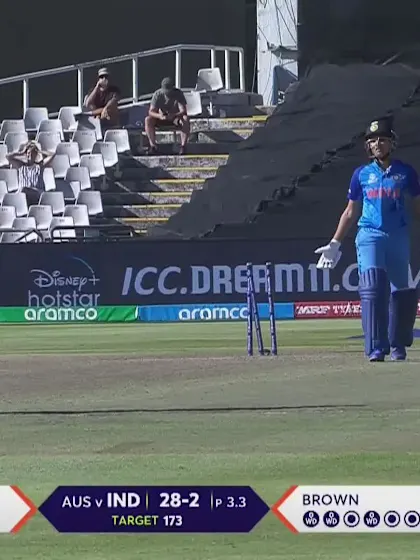 Logo of Yastika Bhatia - Wicket - Australia vs India