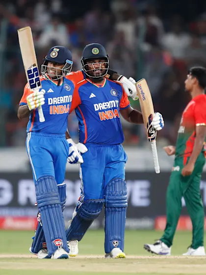 Logo of India record new T20I high, narrowly miss 300-run mark in Hyderabad 