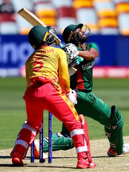 Logo of Shakib Al Hasan skies one trying to speed up the scoring | T20WC 2022