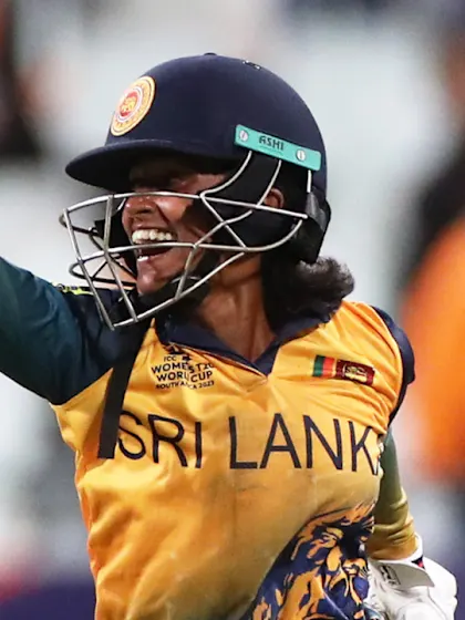 Logo of 'She's brilliant, she's bubbly': Harshitha the spark for Sri Lanka | Women's T20WC 2023