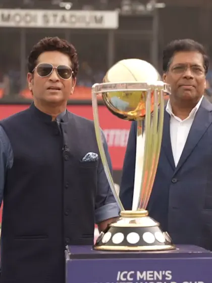 Behind the scenes as Sachin Tendulkar delivers World Cup trophy ahead of India-Pakistan clash | CWC23