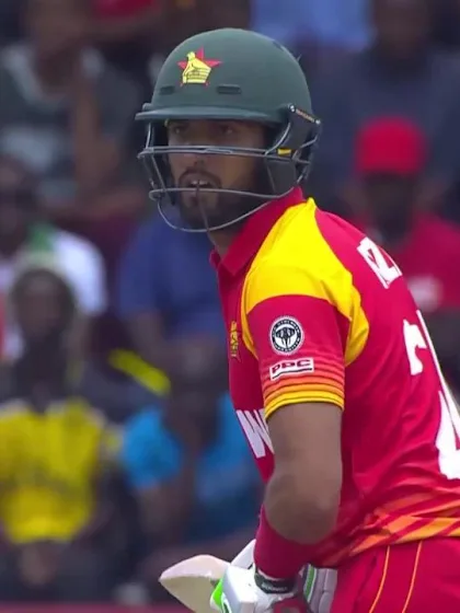 Sikandar Raza is unluckily bowled by Jason Holder!