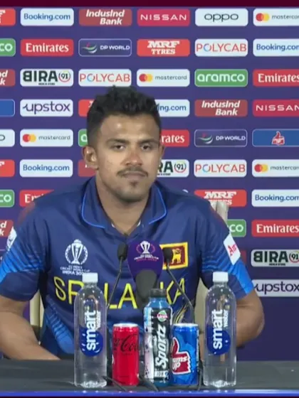 30 October - Pune - Sri Lanka player Maheesh Theekshana post-match press conference
