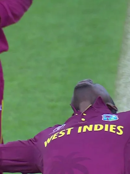 CWC19: SA v WI - Cottrell celebrates the wicket of Amla