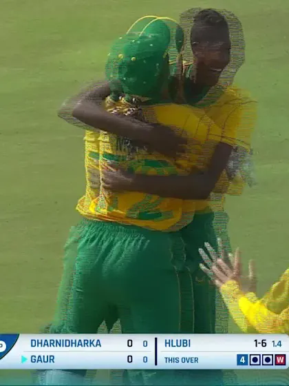 Logo of Wicket-Mahika-Gaur-South-Africa-U19s-Women v UAE-U19s-Women ICC U19W T20WC 2023