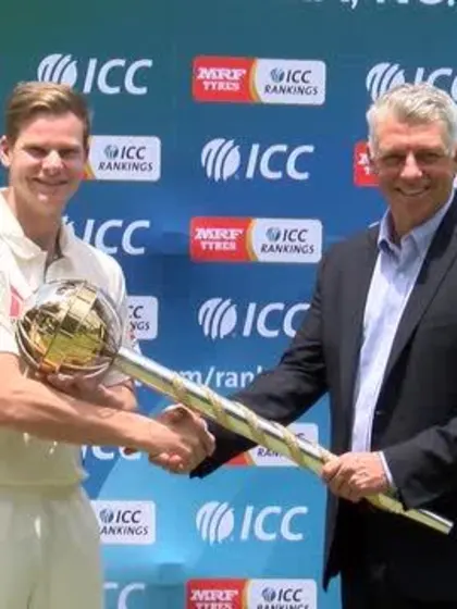 ICC Test Championship mace presentation to Steve Smith