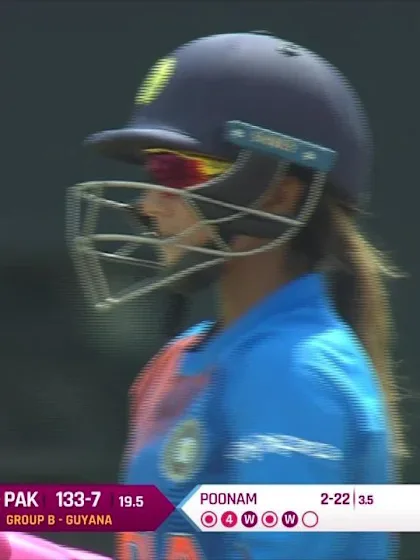 IND v PAK: Sana Mir is stumped off Poonam Yadav for a duck