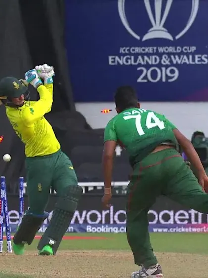 Logo of CWC19:  SA v BAN - Saifuddin bowls van der Dussen