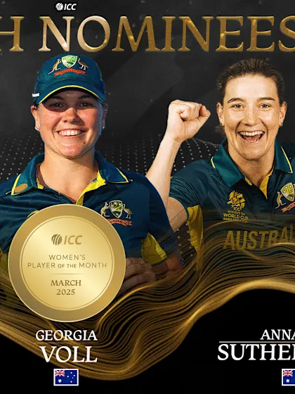 Logo of ICC announces March Player of the Month shortlists