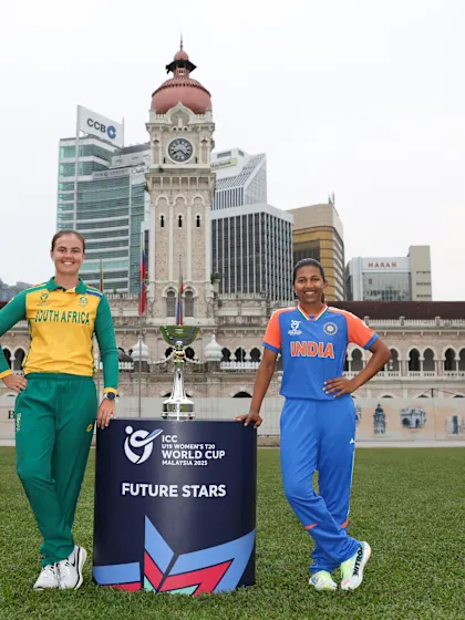 ICC U19 Women’s T20 World Cup 2025 finalists captains photo