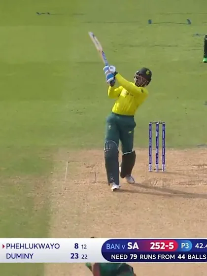 Logo of CWC19: SA v BAN - Phehlukwayo caught at mid-off