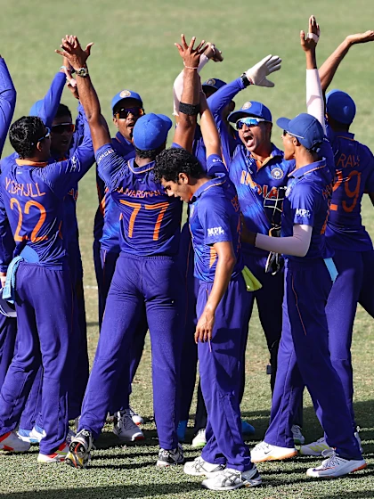India through to fourth-straight U19 World Cup Final as mammoth 204-run partnership helps beat Australia