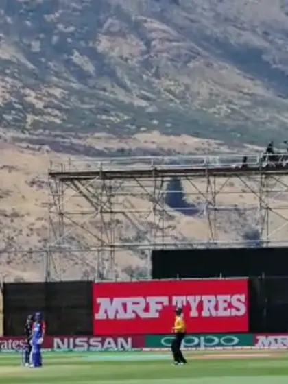 A plane takes off behind the beautiful John Davies Oval in Queenstown