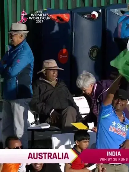 #WWC17 AUS IND - India winning moment