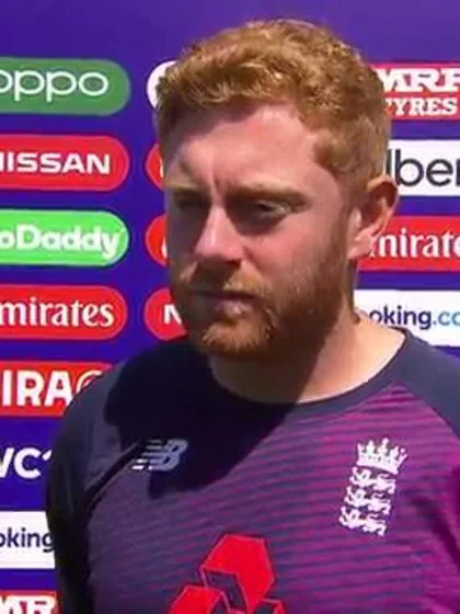 Logo of CWC19: ENG v NZ - Jonny Bairstow speaks after England's first innings