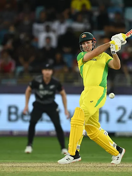 Marsh hits 14 off first three balls