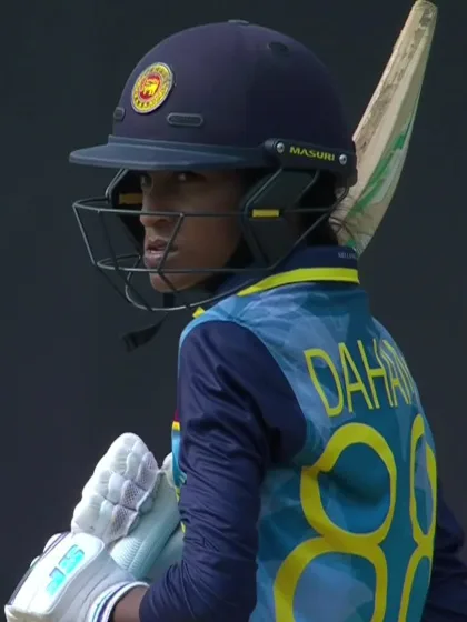 Logo of Dahami Sanethma with a Batting vs India Women Under-19