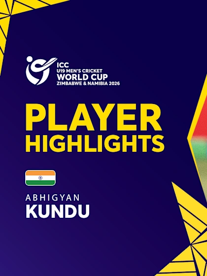 Kundu's resilient knock rebuilds India innings | Player Highlights | U19 CWC 2026