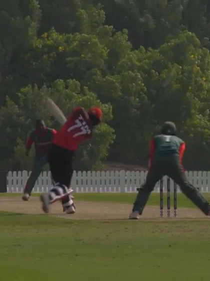 Logo of T20WCQ: SIN v KEN – Tim David caught by  Collins Obuya