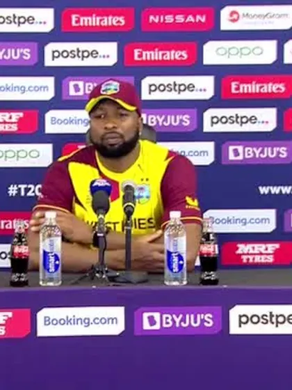 26 October - Dubai - West Indies Captain Kieron Pollard post-match press conference