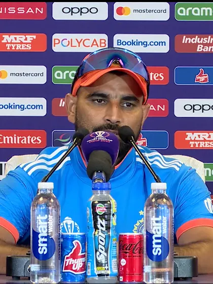 22 October - Dharamsala - India player Mohammed Shami post-match press conference