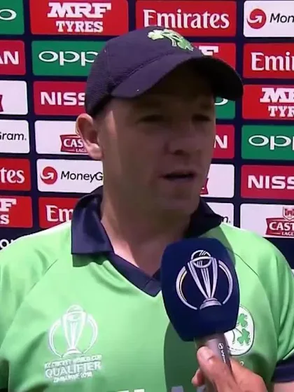 Niall O'Brien talks after Ireland set Afghanistan 210 runs to win