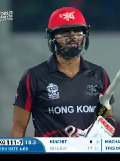 Logo of Nizakat Khan Wicket Fall HK V SCO Video ICC WT20 2016