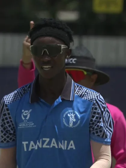 J Dorne with a Batting vs. Tanzania