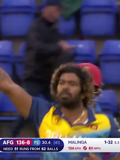 CWC19: AFG v SL - Malinga with the perfect yorker