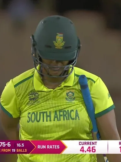 WI v SA: Chloe Tryon bowled by Stafanie Taylor