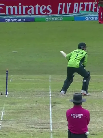 Usman Khan with a Four vs. Zimbabwe