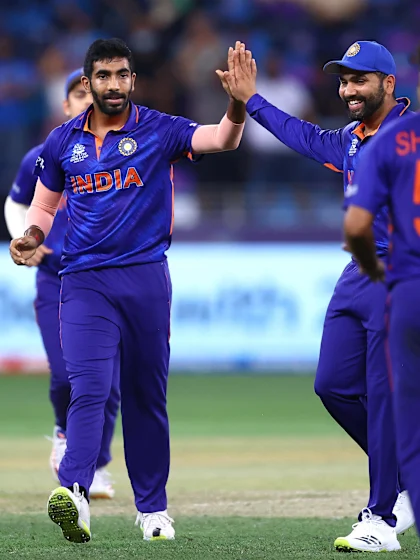 Bumrah with the first wicket for India