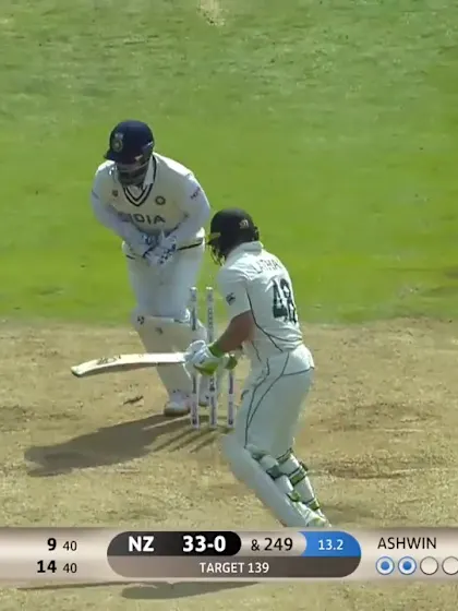 Logo of Latham gets stumped | WTC21 Final | Ind v NZ