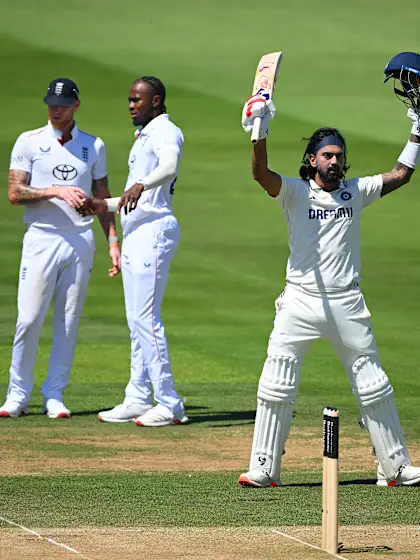Rahul shines with landmark ton on a gripping day at Lord's