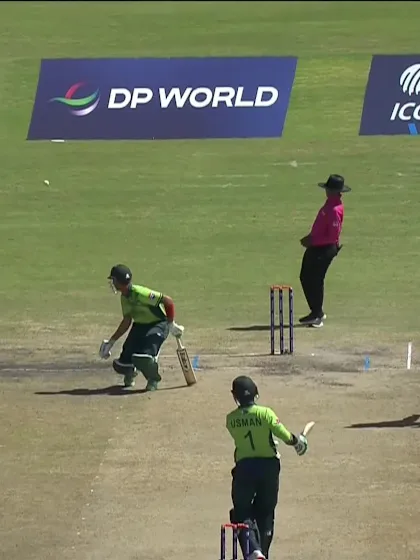 Usman Khan with a Four vs. India