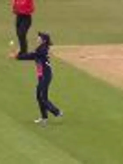 WICKET: Bibi Nahida is dismissed by Katherine Brunt for 3
