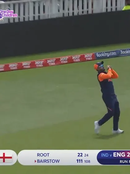 Logo of CWC19: ENG v IND - Jonny Bairstow is caught in the deep for 111