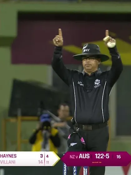 AUS v NZ: Villani is sent back lbw by Peterson