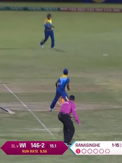 Natasha Mclean dismissed after direct hit from Athapaththu