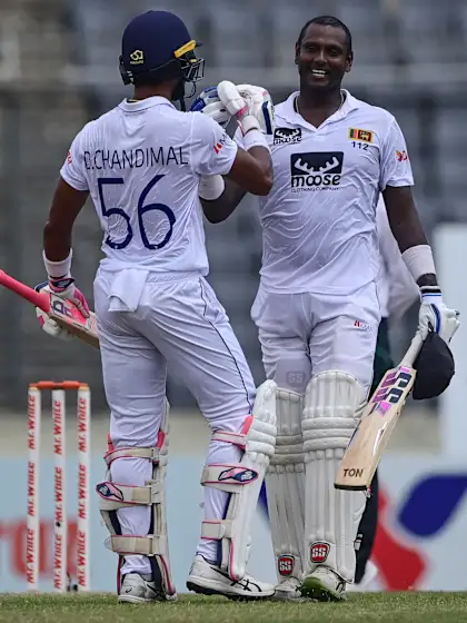 Mathews, Chandimal tons put Sri Lanka in the box seat ahead of final day