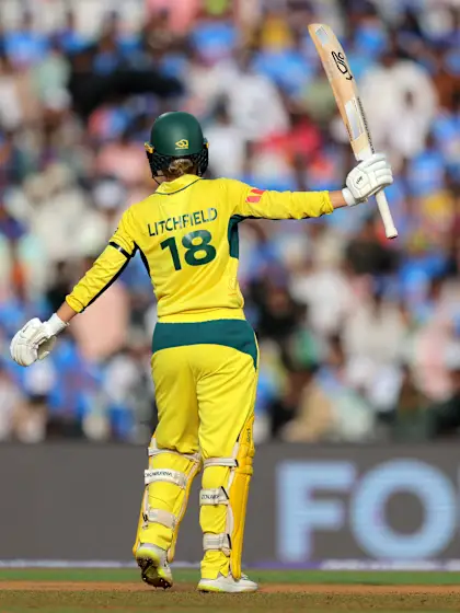 Litchfield's star rises with semi-final fifty | CWC25