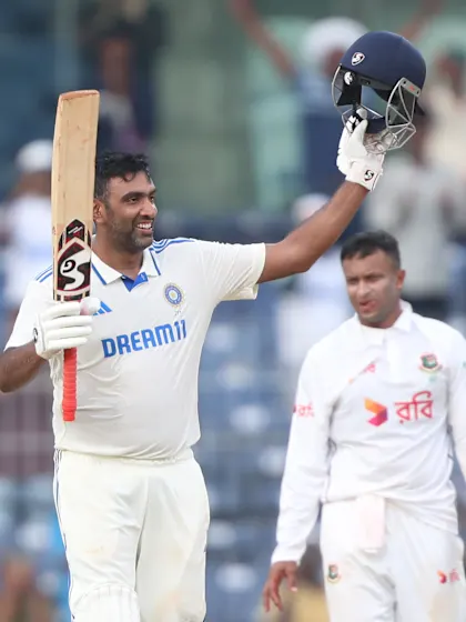 Logo of Ashwin hits first Test ton in three years to lift India to a dominant position 