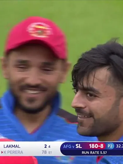 Logo of CWC19: AFG v SL - Rashid Khan dismisses Kusal Perera