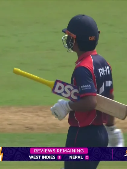 Rohit Paudel - Wicket - West Indies vs Nepal