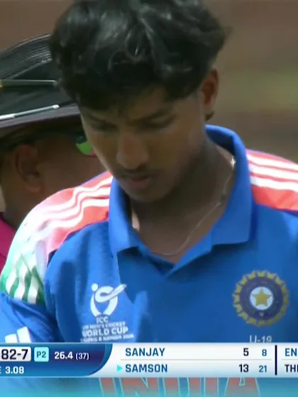 Callum Samson with a Four vs. India